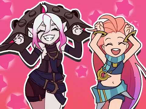briar and zoe league of legends dancing animation by @odeko_yma
