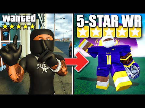 I Went From a "YN" To a 5 STAR WR In Roblox Football