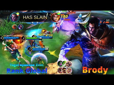 Brody PERFECT Gameplay! | Top Global 1 Brody Gameplay By Tagal kyan tae Zinn. | MLBB