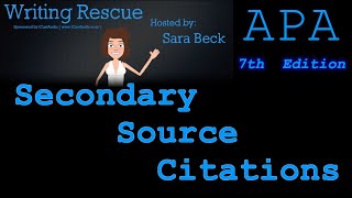Citing Secondary Sources in APA Style, 7th edition: Episode 3