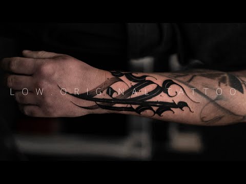 [LOW.ORIGINAL] Abstract Calligraphy tattoo work time lapse, NYC Tattoo artist