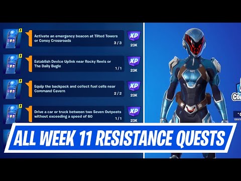 Fortnite All Week 11 Resistance Quests Challenges Guide - How to Complete Week 11 Resistance Quests