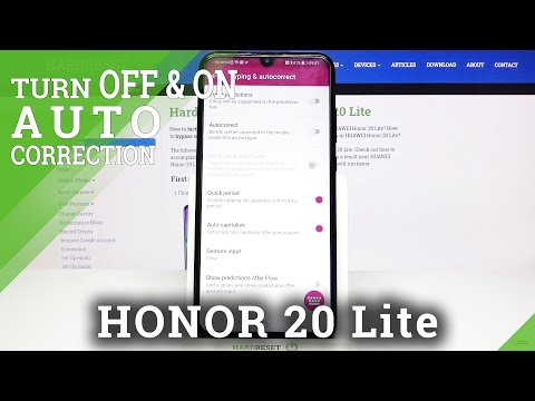 How to Enter Text Correction Options in Honor 20 Lite?