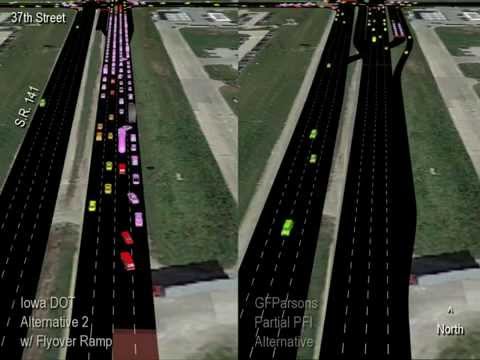 PFI vs Flyover Ramp and Traditional Signal (Iowa DOT Interchange Project I-80/35 @ SR-141)