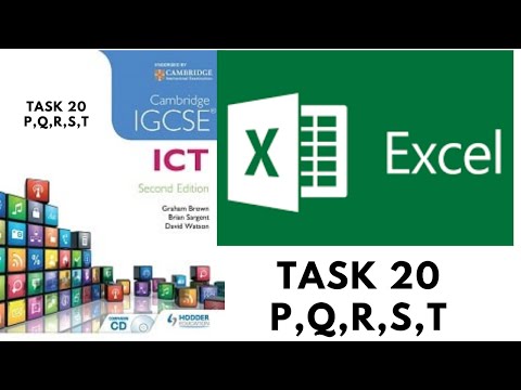IGCSE ICT |Task 20 P,Q,R,S,T|Data analysis|Information communication technology|Coding Tricks