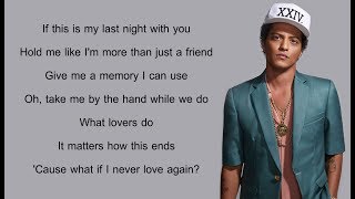 Bruno Mars - All I Ask : Lyrics // Adele Cover