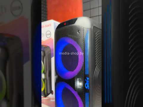 фото портативная караоке колонка 200w cqs-s6610 с 2-мя микрофонами, rgb подсветкой беспроводная bluetooth 0