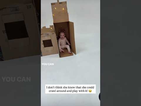 Tay made a cardboard castle for Ellies photoshoot ❤️. #kayandtayofficial #ellie #photography