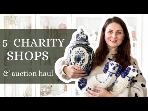 Thrift with me at 5 CHARITY SHOPS | Hunting for vintage | Charity shopping UK | Home decor haul