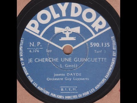 Josette Daydé  " je cherche une guinguette "  1943