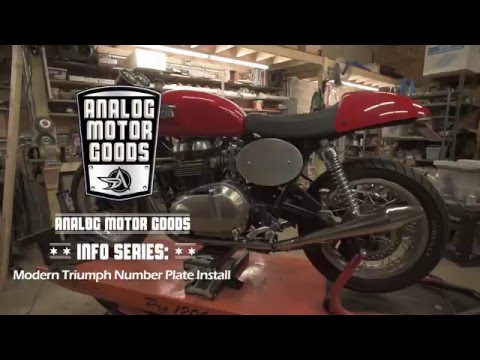 Analog Motor Goods - Triumph Number Plate Install Video