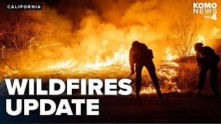 Fast-moving wildfire north of Los Angeles threatens homes as 50,000 under evacuation orders