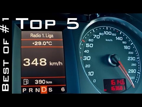 TOP 5 - ACCELERATION AND TOP SPEED 0-300+ ON GERMAN AUTOBAHN | Best of #1