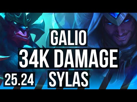 GALIO vs SYLAS (MID) | 34K damage | KR Challenger | 25.24