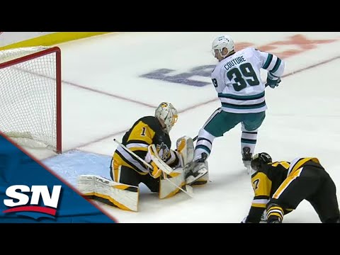 Sharks' Couture Touches DeSmith's Pad With Skate Leading To Bizarre Go-Ahead Goal