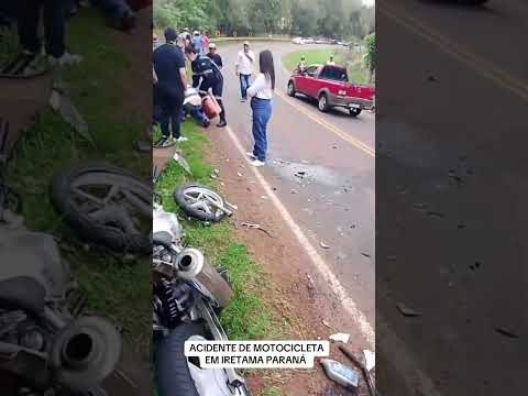 MOTOCICLISTA FICA FERIDO EM ACIDENTE NA SAÍDA DE IRETAMA PARANÁ #noticiasparana #iretama
