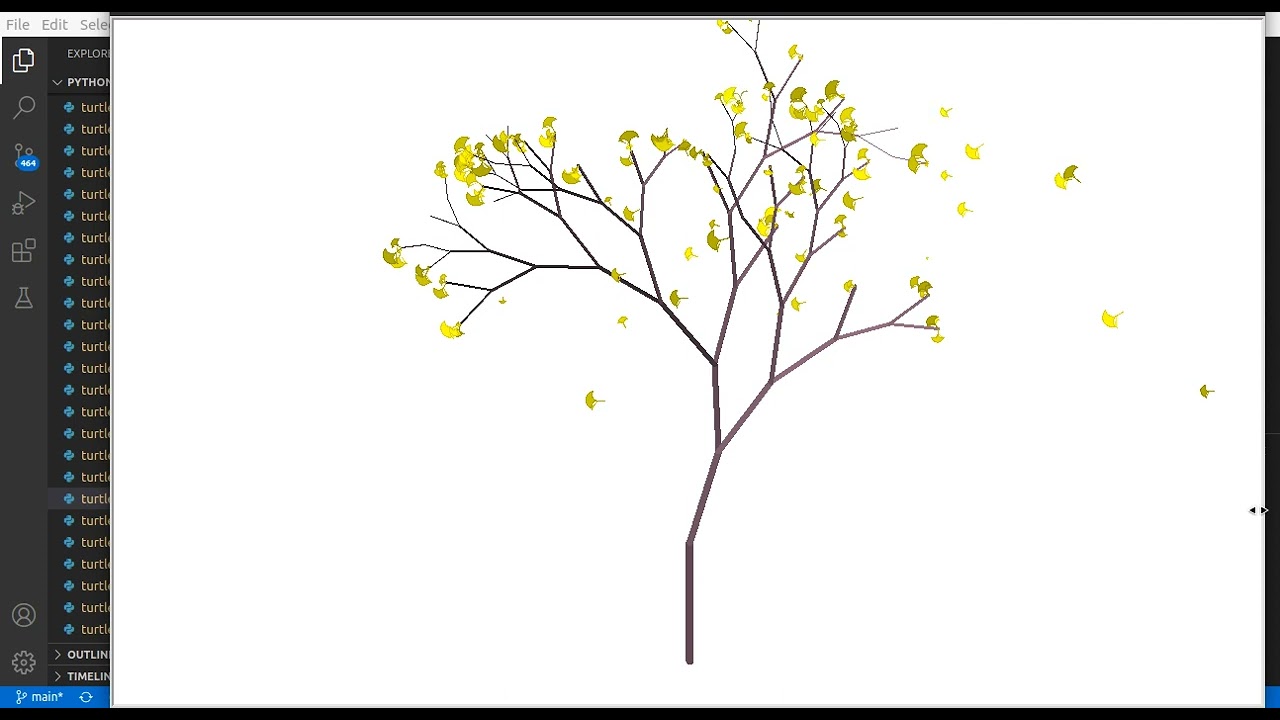 Draw yellow apricot flowers in Python - App Stack