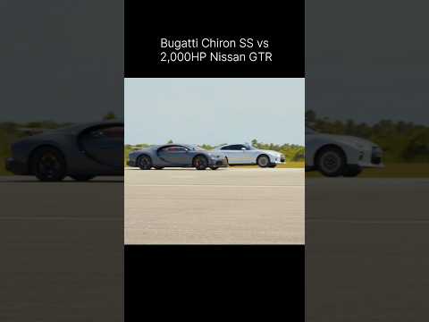 Bugatti Chiron SS vs 2,000HP Nissan GTR #shorts