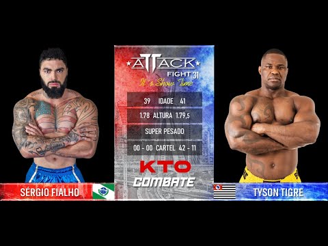 Attack Fight 31 - Tyson Tigre VS Sergio Fialho Luta de Boxe