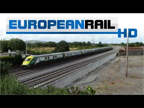 Iarnród Éireann Irish Rail 201 loco 219 + mk4 set 4008 passes Stacumny Bridge