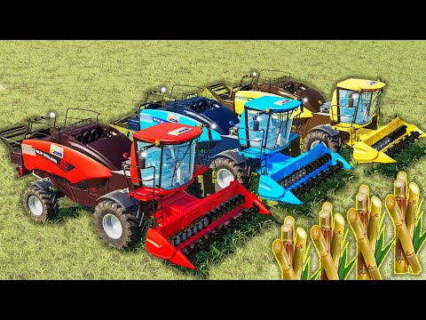 POWER KING OF COLORS! SUGARCANE BALING & LOAD and TRANSPORT! FS19