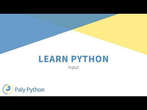 Ep 4 Input Learn Python