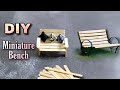 DIY easy Miniature Bench plus stuffed cushions, you can do this too!
