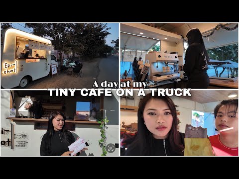Eigi Tiny Cafe on a Truck!☺️Come work with me [first cafe vlog] 