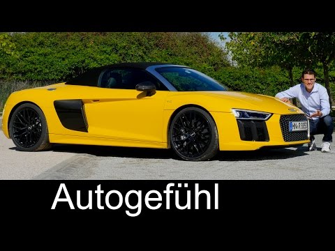 Audi R8 Spyder V10 540 hp FULL REVIEW test driven new/neu 2017 - Autogefühl