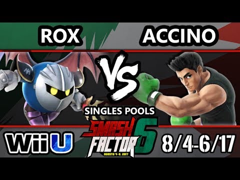 Smash Factor 6 Smash 4 - Rox (Metaknight) vs. Accino (Little Mac) - Smash Wii U