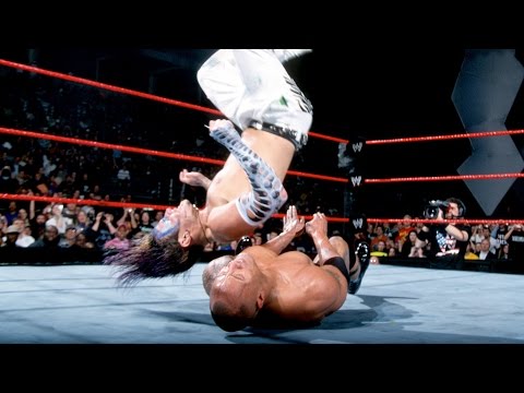 Jeff Hardy uses the People's Elbow on The Rock: Raw, April 7, 2003