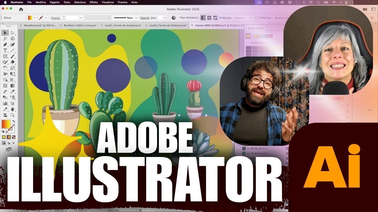 ADOBE ILLUSTRATOR - CORSO COMPLETO per creare GRAFICHE VETTORIALI DA ZERO (disegnamo un logo)