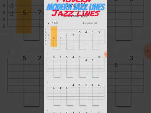 modern jazz lines, mixing some Mike Stern type ideas w Pat Metheny style ideas