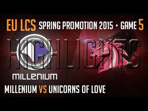 Millenium vs Unicorns of Love Game 5 Highlights S5 EU LCS Spring Promotion Bo5 MIL vs UOL G5