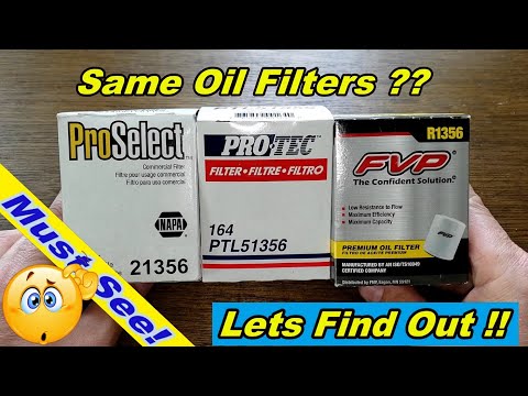 Napa Proselect Oil Filter 21356, PRO-TEC Oil Filter 164,  FVP R1356 Oil Filter Cut Open