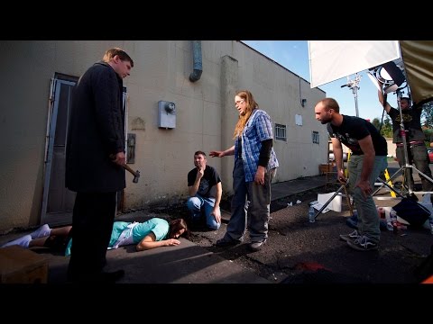 On set with The Man Who Loved Flowers