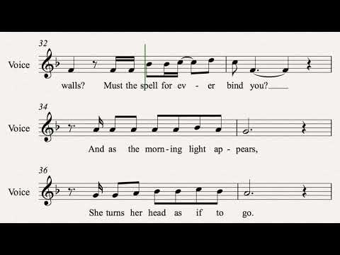 Lady Dressed In White Melody line