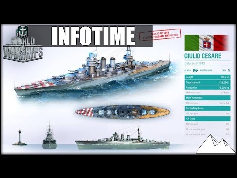 GIULIO CESARE, italienisches PREMIUM Schlachtschiff - World of Warships | [Info] [DE] [60fps]