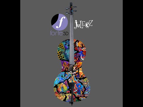 Forte 3d Printed Art Top Carbon Fiber Cellos with Juleez Art. World's First 3d Printed CF Cello