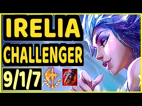 JUSTICE (IRELIA) vs RUMBLE - 9/1/7 KDA MID CHALLENGER GAMEPLAY - KR