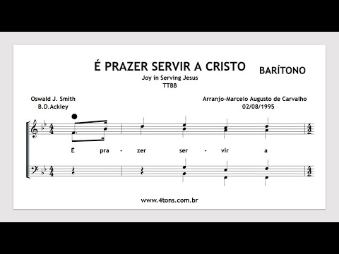 TTBB 0265 5B É PRAZER SERVIR A CRISTO BARÍTONO MIDI