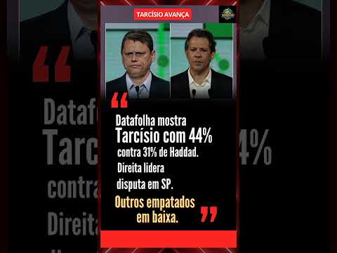Datafolha: Tarcísio Lidera Corrida em SP e Expõe Fragilidade Petista para 2026