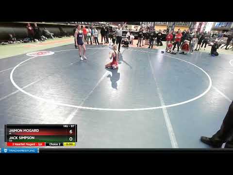 97 Lbs Cons. Round 5 - Jack Simpson, CO Vs Jaimon Mogard, IA 8531