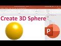 How to create 3D Sphere in PowerPoint