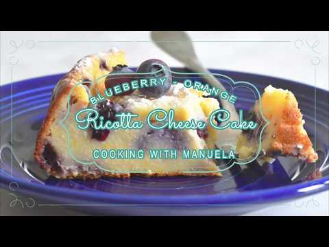 Italian Ricotta Cheese Cake with Blueberries by Cooking with Manuela
