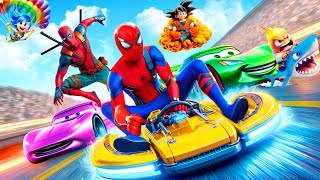 SPIDER-MAN 2, FREDDY & POPPY PLAYTIME & DEADPOOL Take on Insane GTA 5 Stunt Challenges! 💥