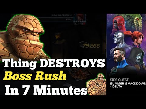 Thing DESTROYS Summoner SmackDown Boss Rush Week 4 In 7 Minutes! | Marvel Contest Of Champions
