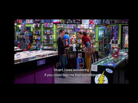 Stuart selling skills vs Sheldon's kiddy mind -The Bigbang theory