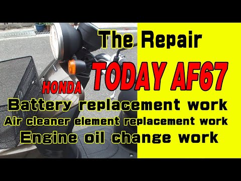 Thumbnail for honda today [AF67] Battery, air element, engine oil change work |ホンダToday【AF67】のメンテナンス by Honda Today