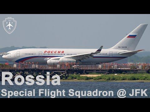 4K | Extremely Rare Russian IL-96 Lands at New York’s JFK Airport